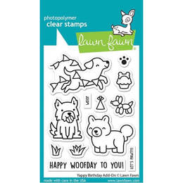 Lawn Fawn - Clear Stamps - Yappy Birthday Add-on LF3160