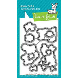 Lawn Fawn - Lawn Cuts Dies - Yappy Birthday Add-on LF3161