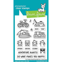 Lawn Fawn - Clear Stamps - Car Critters Road Trip Add-On LF3167