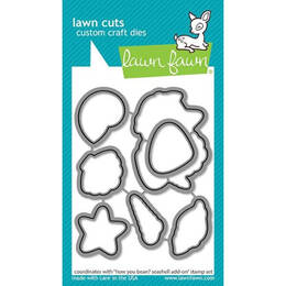 Lawn Fawn - Lawn Cuts Dies - How You Bean? Seashell Add-On LF3170