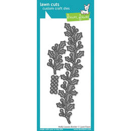 Lawn Fawn - Lawn Cuts Dies - Holly Leaves Border LF3257