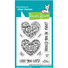 Lawn Fawn Stamps - Magic heart messages LF3305