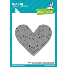 Lawn Fawn Dies - Heart pouch dotted hearts add-on LF3319