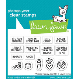 Lawn Fawn - Clear Stamps - Veggie Happy Add-On LF3342
