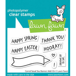 Lawn Fawn - Clear Stamps - Carrot 'bout You Banner Add-On LF3351