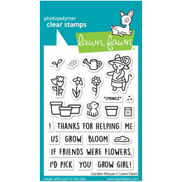 Lawn Fawn - Clear Stamps - Garden Mouse LF3364