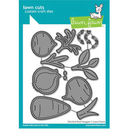 Lawn Fawn Dies - Stitched Root Veggies LF3374