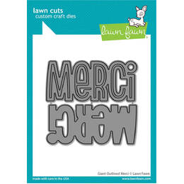 Lawn Fawn Dies - Giant Outlined Merci LF3449