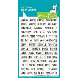 Lawn Fawn - Clear Stamps - Henry's Build-A-Sentiment: Winter LF3508