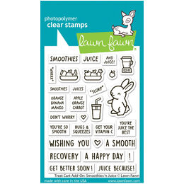 Lawn Fawn - Clear Stamps - Treat Cart Add-On: Smoothies 'n Juice LF3674
