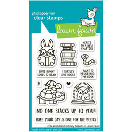 Lawn Fawn - Clear Stamps - Little Woodland Library Friends LF3713