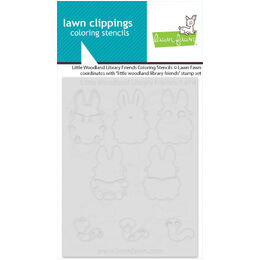 Lawn Fawn Coloring Stencils - Little Woodland Library Friends LF3715