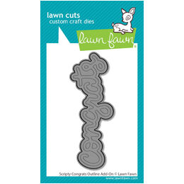 Lawn Fawn Dies - Scripty Congrats Outline Add-On LF3736