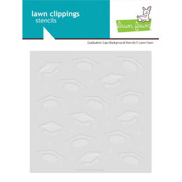 Lawn Fawn Stencils - Graduation Caps Background LF3739