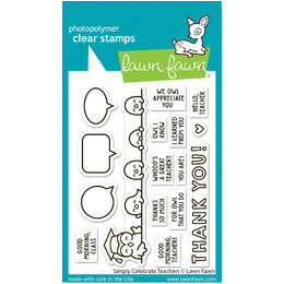 Lawn Fawn - Clear Stamps - Simply Celebrate Teachers LF3740