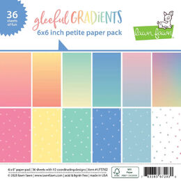 Lawn Fawn Petite Paper Pack 6 x 6 - Gleeful Gradients LF3762