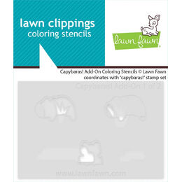 Lawn Fawn Coloring Stencils - Capybaras! Add-On LF3769