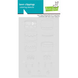 Lawn Fawn Coloring Stencils - Cake It Easy LF3772