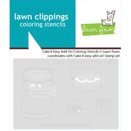Lawn Fawn Coloring Stencils - Cake It Easy Add-On LF3775