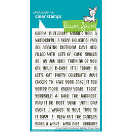 Lawn Fawn - Clear Stamps - Henry's Build-a-Sentiment: Birthday LF3776