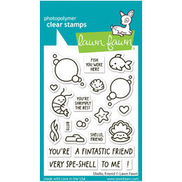Lawn Fawn - Clear Stamps - Shello, Friend LF3789