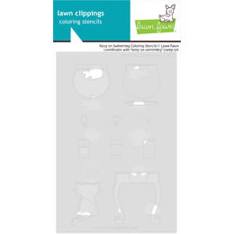 Lawn Fawn Stencils - Keep on Swimming LF3793