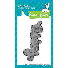 Lawn Fawn Dies - Scripty Happy Outline Add-On LF3813