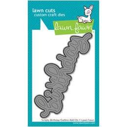 Lawn Fawn Dies - Scripty Birthday Outline Add-On LF3814