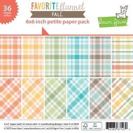 Lawn Fawn Petite Paper Pack 6 x 6 - Favorite Flannel Fall LF3830