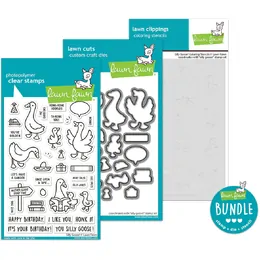 Lawn Fawn Silly Goose! (stamp+die+stencil bundle)