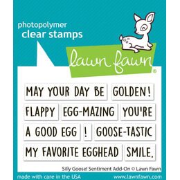 Lawn Fawn - Clear Stamps - Silly Goose! Sentiment Add-On LF3847