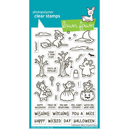 Lawn Fawn - Clear Stamps - Halloween Mice LF3848