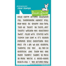 Lawn Fawn - Clear Stamps - Henry's Build-A-Sentiment: Fall LF3861