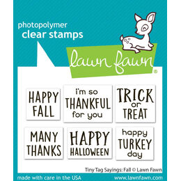 Lawn Fawn - Clear Stamps - Tiny Tag Sayings: Fall LF3862