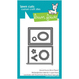 Lawn Fawn Dies - Knock, Knock, Who's There? Rectangle Door Add-On LF3864