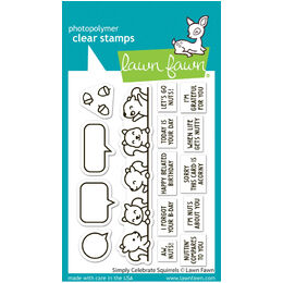 Lawn Fawn - Clear Stamps - Simply Celebrate Squirrels LF3881