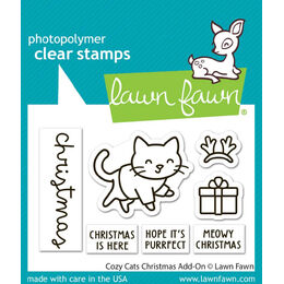 Lawn Fawn - Clear Stamps - Cozy Cats Christmas Add-On LF3899