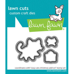 Lawn Fawn Dies - Cozy Cats Christmas Add-On LF3900