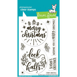 Lawn Fawn - Clear Stamps - Big Messages: Christmas LF3902