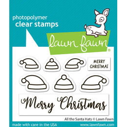Lawn Fawn - Clear Stamps - All the Santa Hats LF3904