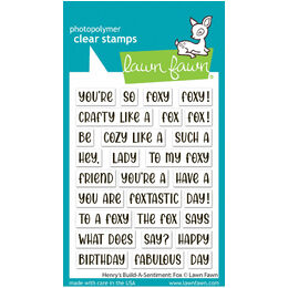 Lawn Fawn - Clear Stamps - Henry's Build-A-Sentiment: Fox LF3910