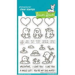 Lawn Fawn - Clear Stamps - A Mole Lot of Love LF3942