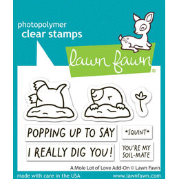 Lawn Fawn - Clear Stamps - A Mole Lot of Love Add-On LF3945
