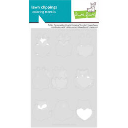 Lawn Fawn Coloring Stencils - Critter Conversation Hearts LF3950