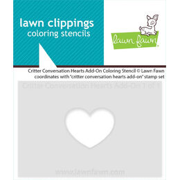Lawn Fawn Coloring Stencils - Critter Conversation Hearts Add-On LF3953