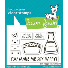 Lawn Fawn - Clear Stamps - Soy Happy LF3954