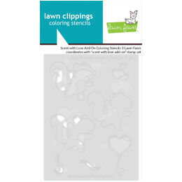 Lawn Fawn Coloring Stencils - Scent with Love Add-On LF3969
