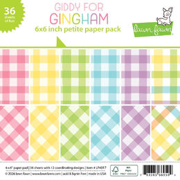 Lawn Fawn Petite Paper Pack 6x6 - Giddy for Gingham LF4017