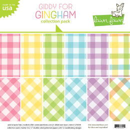 Lawn Fawn 12x12 Paper Pack - Giddy for Gingham LF4018