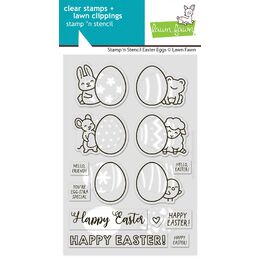 Lawn Fawn Stamp 'n Stencil - Easter Eggs LF4028
